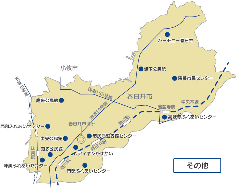 春日井市の地図